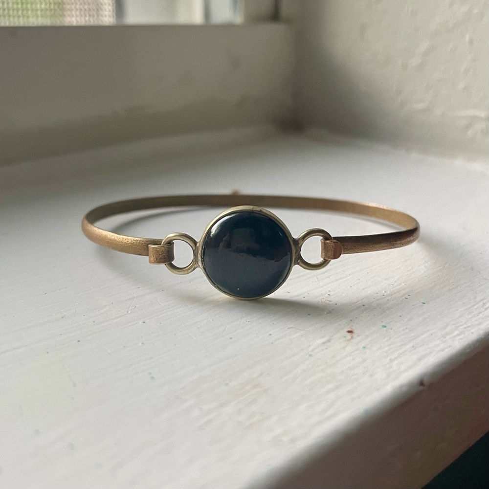 Black Jade Bracelet in Bronze